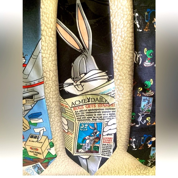 Vintage Looney Tunes 1997 USPS Collection Ties Set of 3. Great Christmas Gift! - Picture 5 of 7